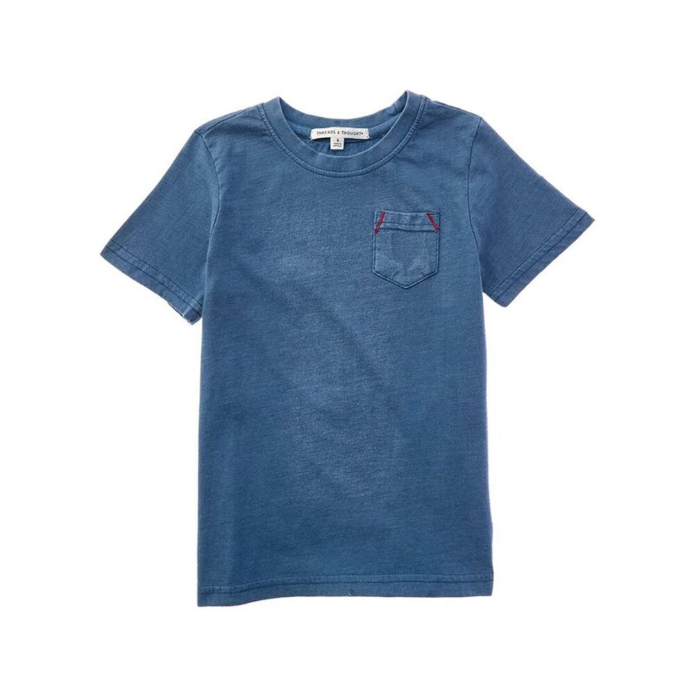 Threads 4 Thought Boys  Mineral Wash Pocket T-Shirt, Blue
